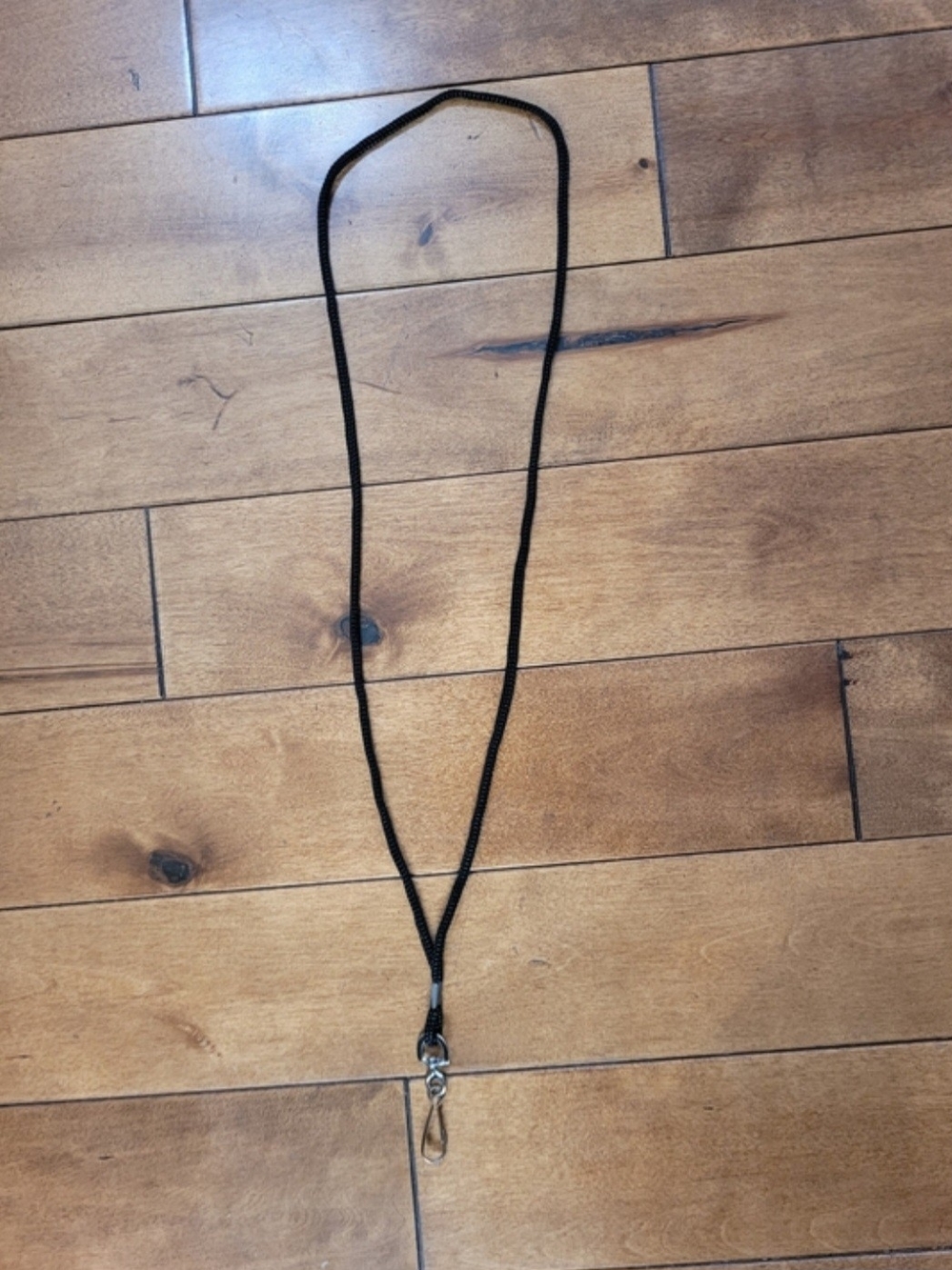 New Black Braided Cord Neck Lanyard with a Metal Trigger Snap Hook